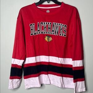 NHL Blackhawks women’s Red Long Sleeve Shirt Large